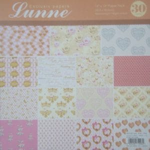 Assorted 12x12 Lunne Paper Pack - Bride & Groom (Set of 30 sheets)