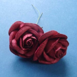 Mulberry Paper Roses (Extra Large) - Maroon