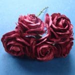 Mulberry Paper Roses (Large) - Maroon