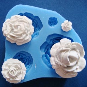 Mixed Size Roses Silicone Clay Mould
