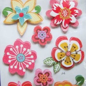 Dimensional Flower Sticker - Multicolor & Pinks