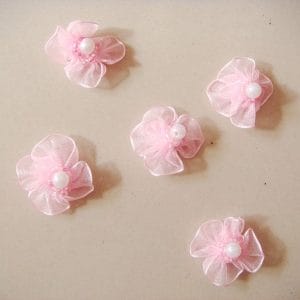 Net Flowers - Baby Pink