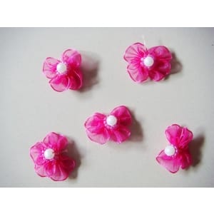 Net Flowers - Dark Pink