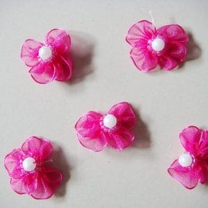 Net Flowers - Dark Pink