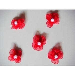 Net Flowers - Red