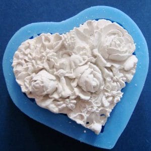 Ornate Heart Silicone Clay Mould
