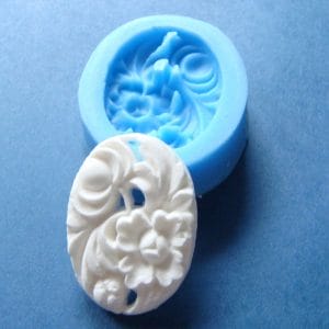 Ornate Oval Silicone Clay Mould
