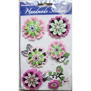 Dimensional Flower Sticker - Pink