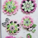 Dimensional Flower Sticker - Pink