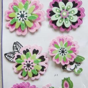 Dimensional Flower Sticker - Pink