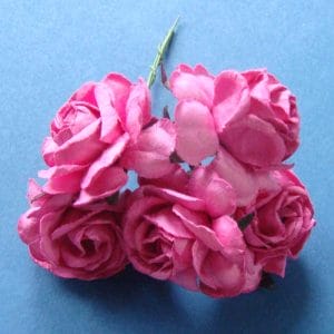 Mulberry Paper Roses (Large) - Pink (Pack of 5 roses)