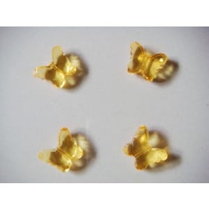 Plastic Butterflies - Dark Yellow (Pack of 10 butterflies)