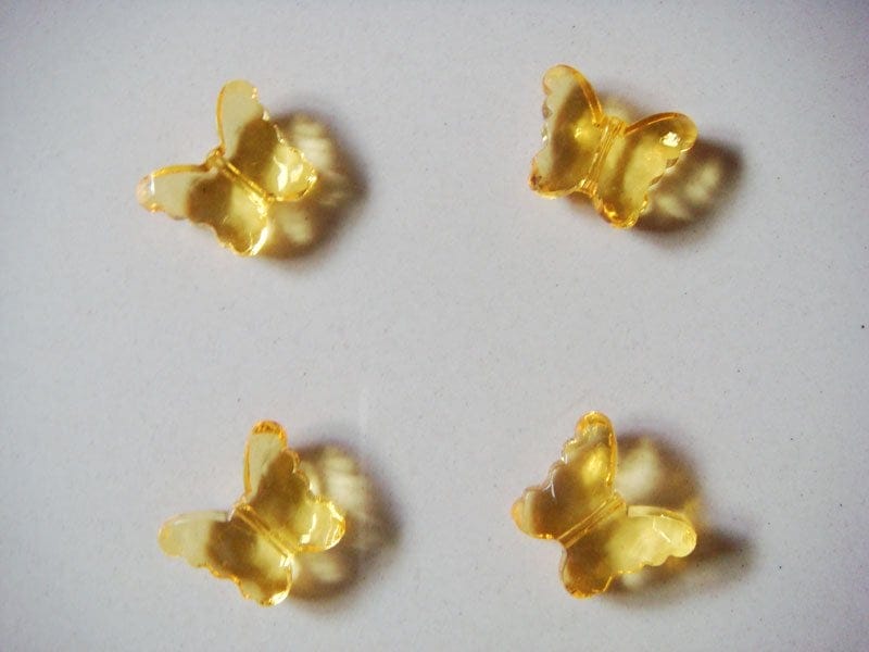 Plastic Butterflies - Dark Yellow (Pack of 10 butterflies) PlasticButterfly DarkYellow Plastic Butterflies - Dark Yellow (Pack of 10 butterflies)