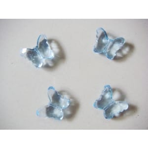 Plastic Butterflies - Light Blue (Pack of 10 butterflies)