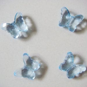 Plastic Butterflies - Light Blue (Pack of 10 butterflies)