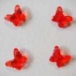 Plastic Butterflies - Red (Pack of 10 butterflies)