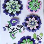 Dimensional Flower Sticker - Purple
