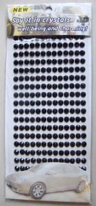 Say it in crystals - Large Bling Stickers - Black