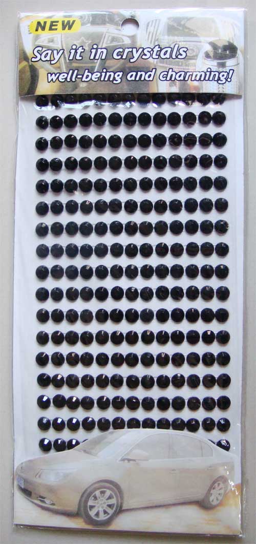 Say it in crystals - Large Bling Stickers - Black