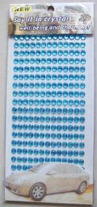 Say it in crystals - Large Bling Stickers - Sky Blue