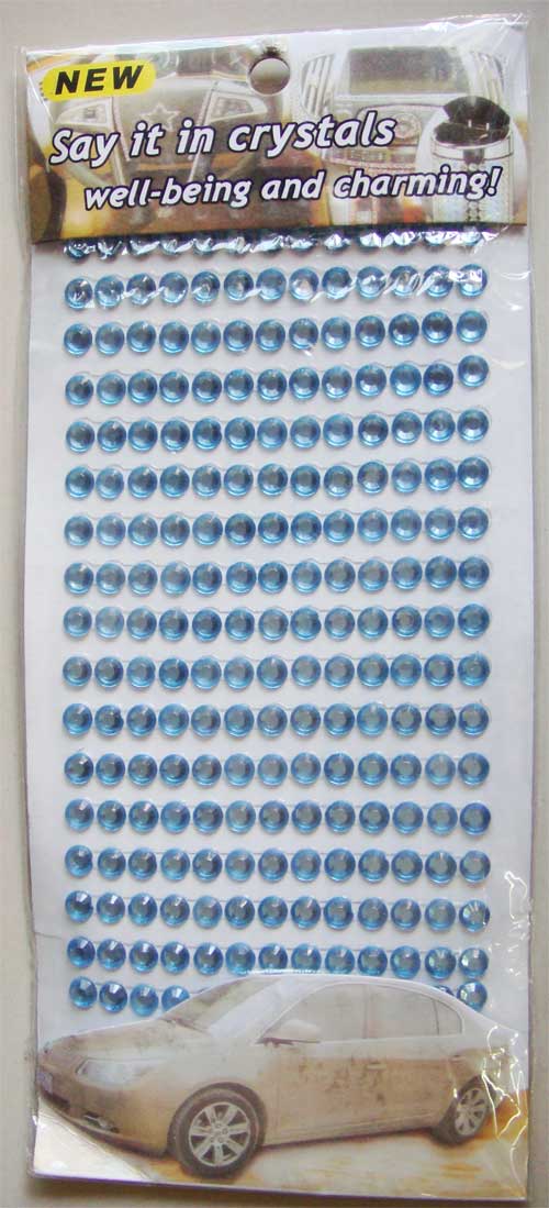 Say it in crystals - Large Bling Stickers - Dark Blue