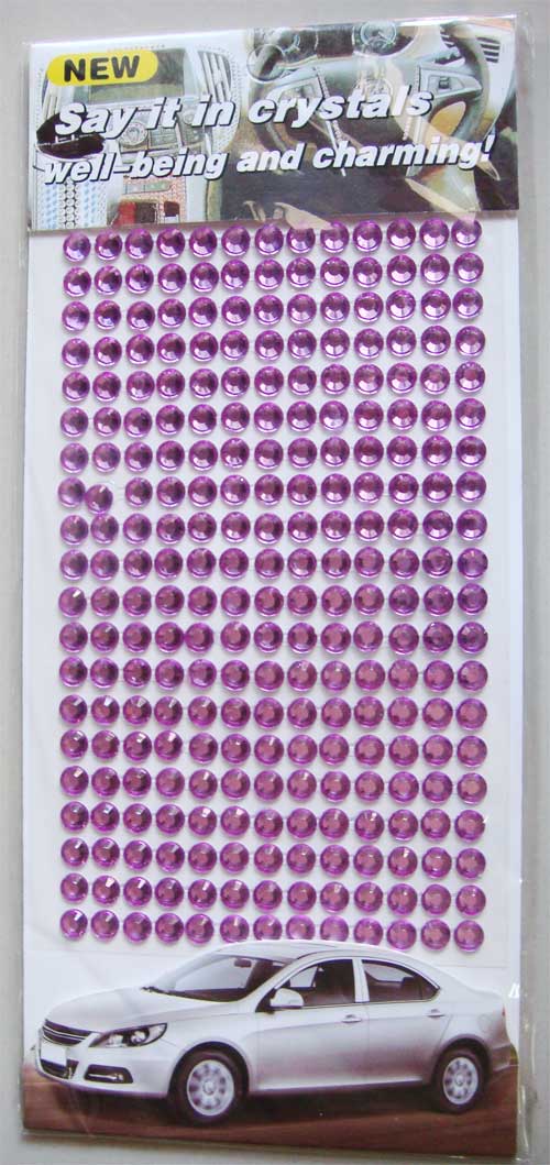 Say it in crystals - Large Bling Stickers - Purple