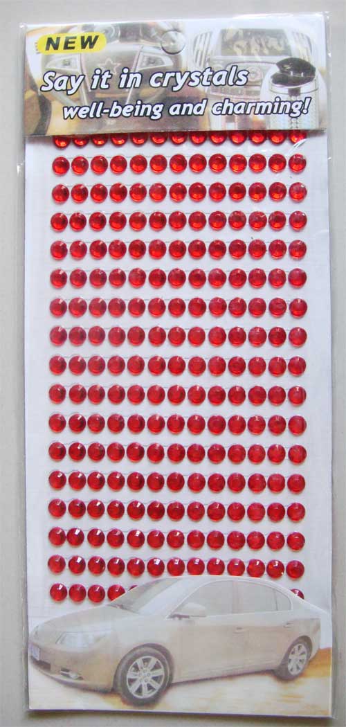 Say it in crystals - Large Bling Stickers - Red