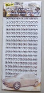 Say it in crystals - Large Bling Stickers - White