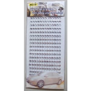 Say it in crystals - Large Bling Stickers - White