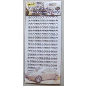 Say it in crystals - Large Bling Stickers - White