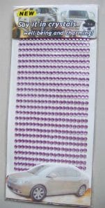 Say it in crystals - Small Bling Stickers - Lavendar