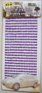 Say it in crystals - Small Bling Stickers - Purple