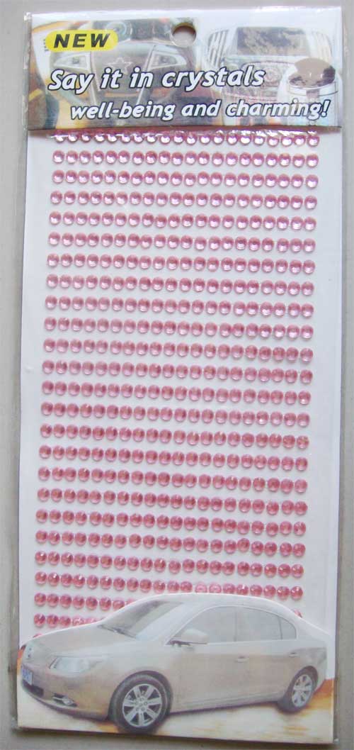 Say it in crystals - Small Bling Stickers - Baby Pink