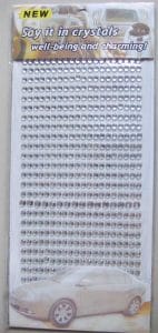 Say it in crystals - Small Bling Stickers - White