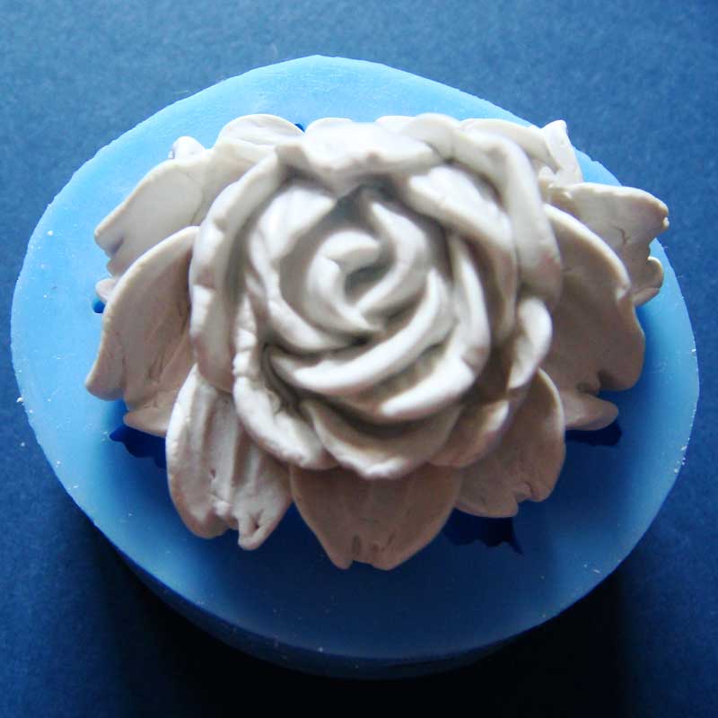 Single Extra Large Rose Silicone Clay Mould Single Extra Large Rose Silicone Clay Mould