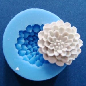 Single Large Crysantheum Silicone Clay Mould