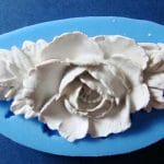 A Stem with Rose and Rose bud Silicone Clay Mould