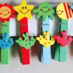 Assorted Wooden Clips - Funny Faces