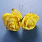 Mulberry Paper Roses (Extra Large) - Yellow (Pack of 5 roses)