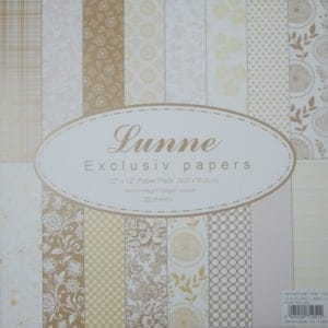 Assorted 12x12 Lunne Paper Pack - Yellow (Set of 32 sheets)