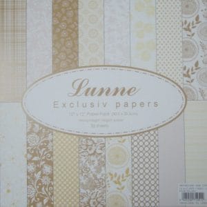 Assorted 12x12 Lunne Paper Pack - Yellow (Set of 32 sheets)