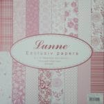 Assorted 12x12 Lunne Paper Pack - Pink (Set of 32 sheets)