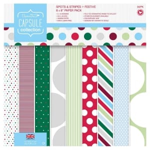 Papermania Capsule Collection 8by8" Paper Pack - Spots & Stripes