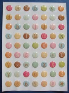 Alphabets Stickers - Candy Tones