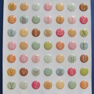 Alphabets Stickers - Candy Tones