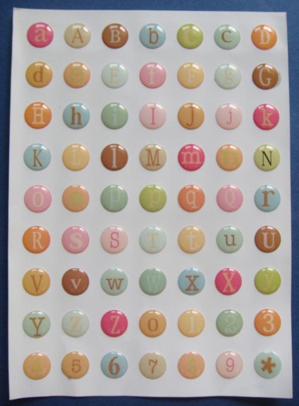 Alphabets Stickers - Candy Tones