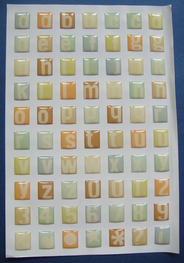 Alphabets Stickers - Vintage