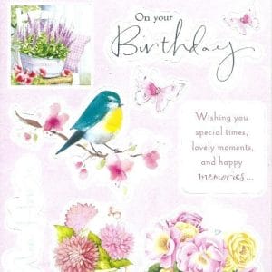 Paper Mania Die Cut Sentiment Stickers - Bird