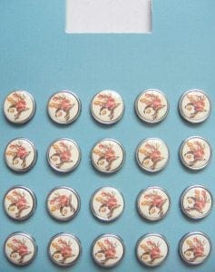 Floral Epoxy Brads - Design 4