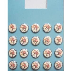 Floral Epoxy Brads - Design 4